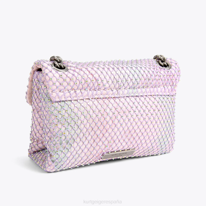 Kurt Geiger mujer Tela de Londres mini Kensington 2LPR38 | bolsas combinación de metales